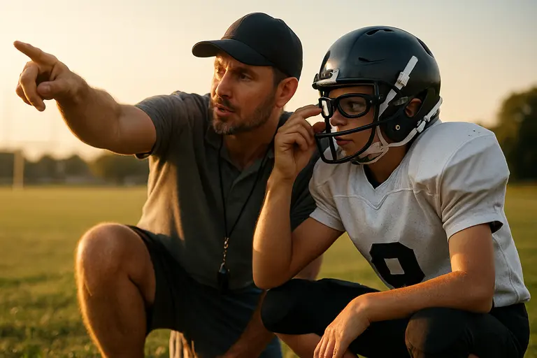 Youth athletes wearing protective eyewear during team practice