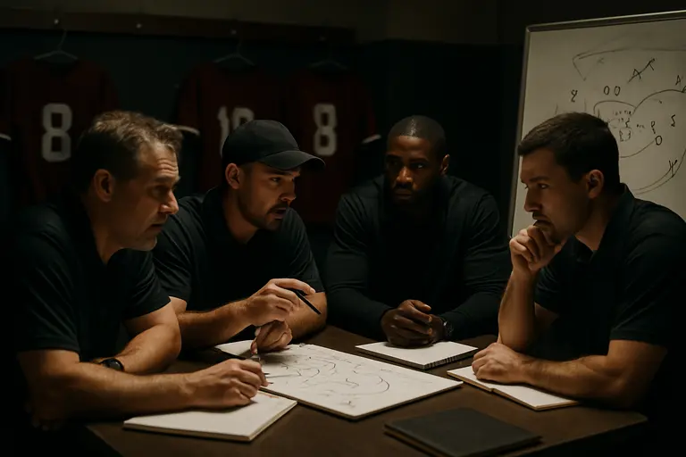 Trainer reviewing reaction time data with an athlete after practice